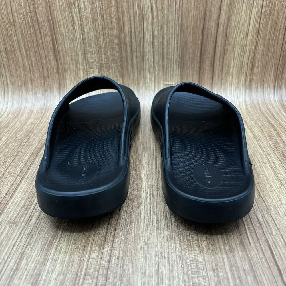 OOFOS OOahh Slide Sandals Eu 45 Black Lightweight Recovery Shoe Size Men's 12